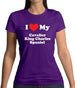 I Love My Cavalier King Charles Spaniel Womens T-Shirt