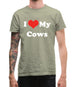 I Love My Cows Mens T-Shirt