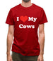 I Love My Cows Mens T-Shirt