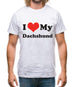 I Love My Dachshund Mens T-Shirt