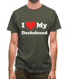 I Love My Dachshund Mens T-Shirt