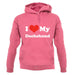 I Love My Dachshund unisex hoodie