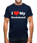 I Love My Dachshund Mens T-Shirt