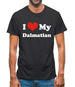 I Love My Dalmation Mens T-Shirt