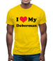 I Love My Doberman Mens T-Shirt