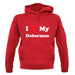 I Love My Doberman unisex hoodie