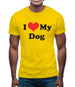 I Love My Dog Mens T-Shirt