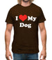 I Love My Dog Mens T-Shirt