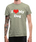 I Love My Dog Mens T-Shirt