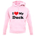 I Love My Duck unisex hoodie