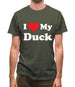 I Love My Duck Mens T-Shirt