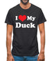 I Love My Duck Mens T-Shirt