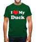 I Love My Duck Mens T-Shirt