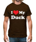 I Love My Duck Mens T-Shirt