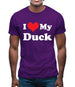 I Love My Duck Mens T-Shirt