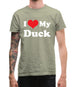 I Love My Duck Mens T-Shirt