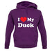 I Love My Duck unisex hoodie