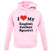 I Love My English Cocker Spaniel unisex hoodie