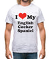 I Love My English Cocker Spaniel Mens T-Shirt