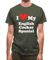 I Love My English Cocker Spaniel Mens T-Shirt