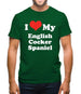I Love My English Cocker Spaniel Mens T-Shirt