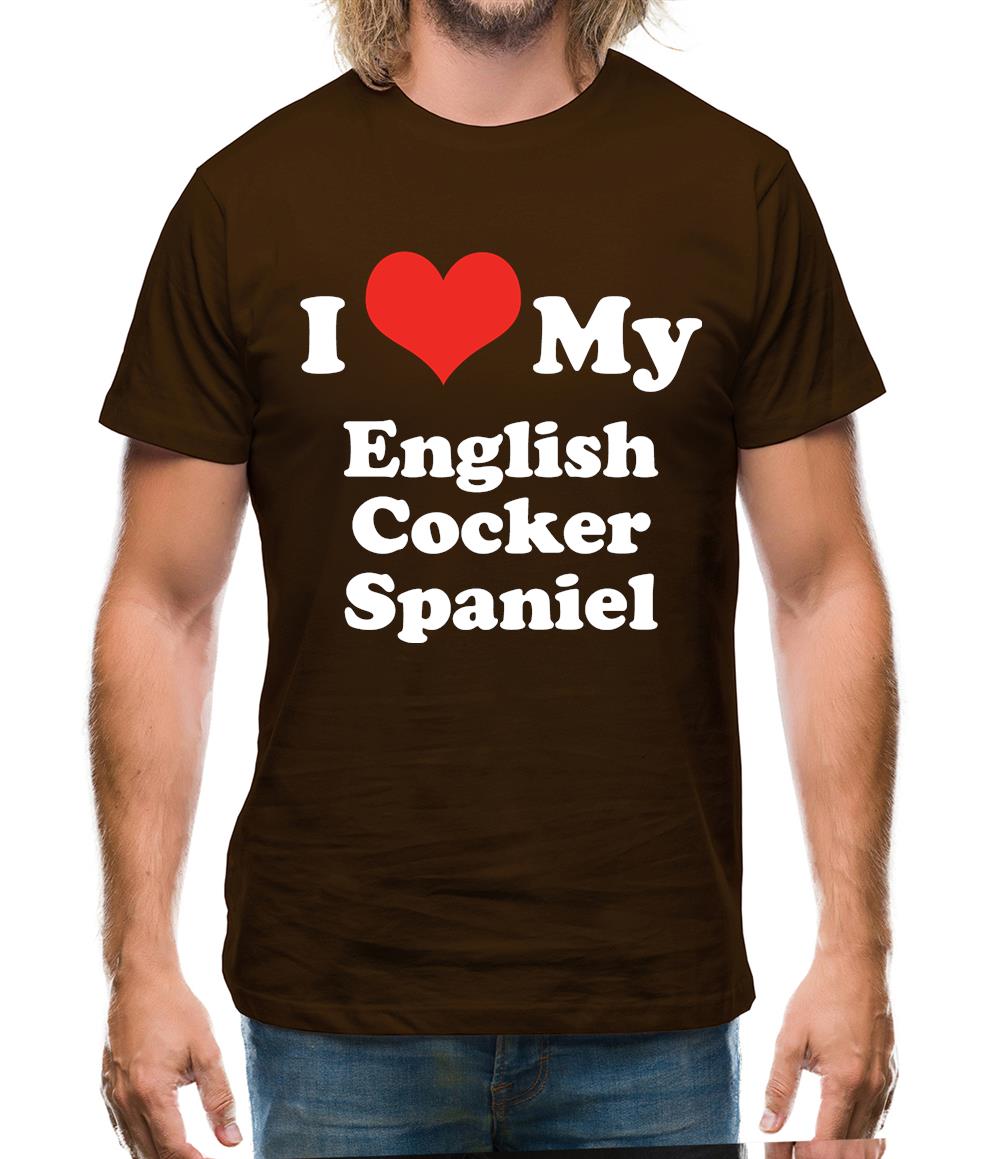 I Love My English Cocker Spaniel Mens T-Shirt