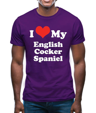 I Love My English Cocker Spaniel Mens T-Shirt