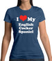 I Love My English Cocker Spaniel Womens T-Shirt