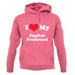 I Love My English Fox Hound unisex hoodie