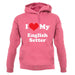 I Love My English Setter unisex hoodie