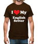 I Love My English Setter Mens T-Shirt