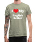 I Love My English Setter Mens T-Shirt