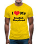 I Love My English Shepherd Mens T-Shirt