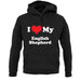 I Love My English Shepherd unisex hoodie