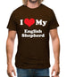 I Love My English Shepherd Mens T-Shirt