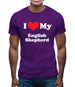 I Love My English Shepherd Mens T-Shirt