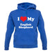 I Love My English Shepherd unisex hoodie
