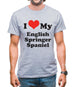 I Love My English Springer Spaniel Mens T-Shirt