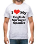 I Love My English Springer Spaniel Mens T-Shirt