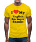 I Love My English Springer Spaniel Mens T-Shirt