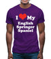 I Love My English Springer Spaniel Mens T-Shirt