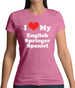 I Love My English Springer Spaniel Womens T-Shirt