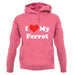 I Love My Ferret unisex hoodie