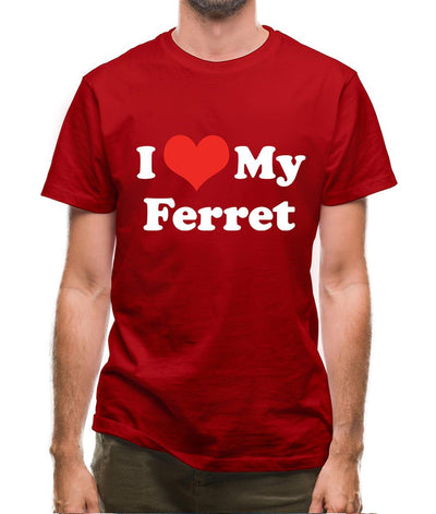 I Love My Ferret Mens T-Shirt