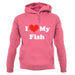 I Love My Fish unisex hoodie