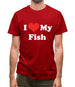 I Love My Fish Mens T-Shirt