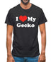 I Love My Gecko Mens T-Shirt