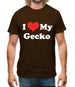 I Love My Gecko Mens T-Shirt