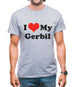 I Love My Gerbil Mens T-Shirt