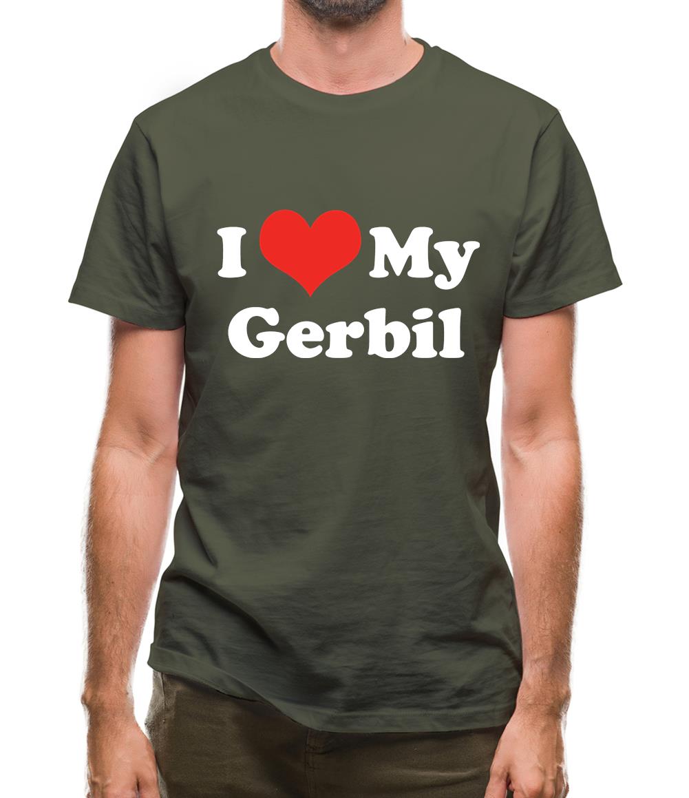 I Love My Gerbil Mens T-Shirt
